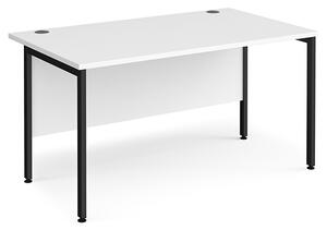 Melor 1400mm H-Frame Computer Desk In White And Black