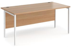 Melor 1600mm H-Frame Computer Desk In Beech And White