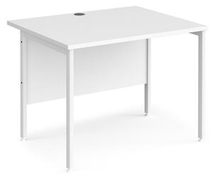 Melor 1000mm H-Frame Legs Wooden Computer Desk In White