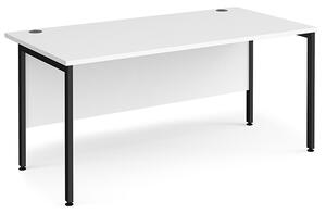 Melor 1600mm H-Frame Computer Desk In White And Black