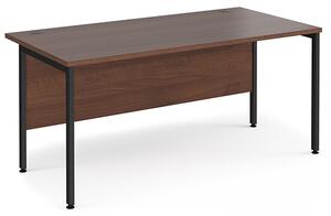 Melor 1600mm H-Frame Computer Desk In Walnut And Black