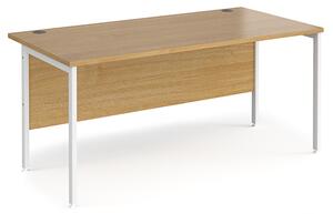 Melor 1600mm H-Frame Computer Desk In Oak And White