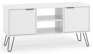 Avoch Wooden TV Stand In White With 2 Doors