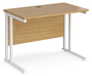 Mears 1000mm Cantilever Wooden Computer Desk In Oak White