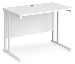 Mears 1000mm Cantilever Legs Wooden Computer Desk In White