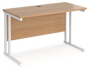 Mears 1200mm Cantilever Wooden Computer Desk In Beech White