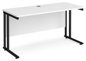 Mears 1400mm Cantilever Wooden Computer Desk In White Black