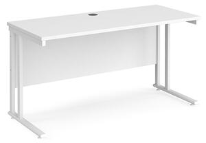 Mears 1400mm Cantilever Legs Wooden Computer Desk In White