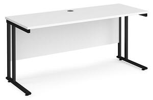 Mears 1600mm Cantilever Wooden Computer Desk In White Black