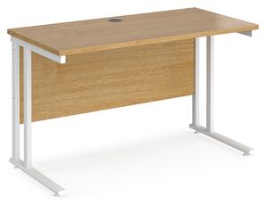 Mears 1200mm Cantilever Wooden Computer Desk In Oak White