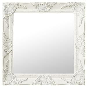 Wall Mirror Baroque Style 50x50 cm White