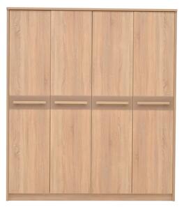 Canton Wooden Wardrobe With 4 Doors In Sonoma Oak