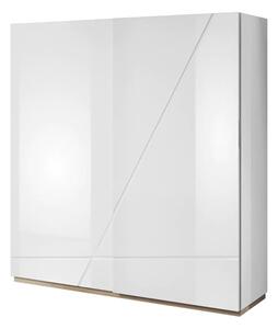 Fargo High Gloss Wardrobe With 2 Sliding Doors In White