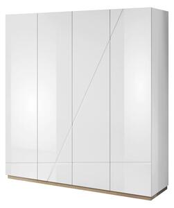 Fargo High Gloss Wardrobe With 4 Doors In White