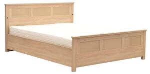 Canton Wooden Double Bed In Sonoma Oak And LED