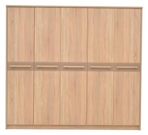 Canton Wooden Wardrobe With 5 Doors In Sonoma Oak