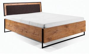 Logan Wooden Double Bed With Storage In Lancelot Oak