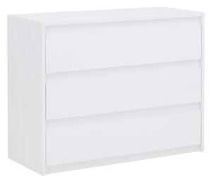 Iowa High Gloss Chest Of 3 Drawers In White