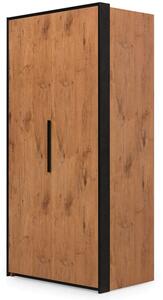 Logan Wooden Wardrobe Left With 1 Folding Door In Lancelot Oak