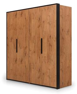 Logan Wooden Wardrobe With 2 Folding Doors In Lancelot Oak