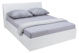 Iowa High Gloss Ottoman King Size Bed In White