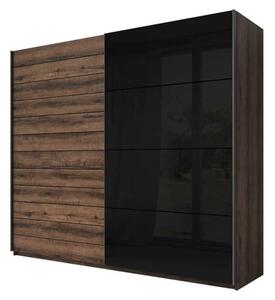 Glens Wooden Wardrobe 220cm 2 Sliding Doors In Monastery Oak