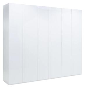 Iowa High Gloss Wardrobe With 6 Hinged Doors In White