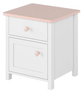 Lenoir Kids Wooden Bedside cabinet 1 Door 1 Drawer In Matt White