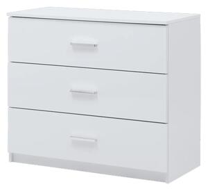 Senoia High Gloss Chest Of 3 Drawers In White