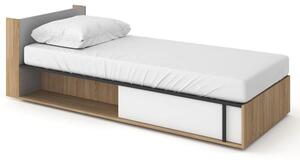 Indio Kids Wooden Storage Single Bed And Mattress In Matt White