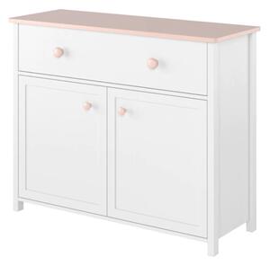 Lenoir Kids Sideboard With 2 Doors 1 Drawer In Matt White