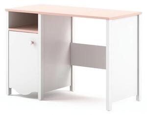 Merrill Kids Wooden Computer Desk 1 Door 1 Shelf In Matt White