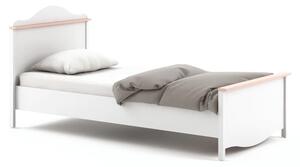 Merrill Kids Wooden Single Bed With Mattress In Matt White