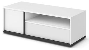 Indio Kids Wooden TV Stand With 1 Door 1 Drawer In Matt White