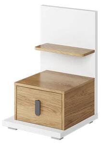 Minot Kids Wooden Bedside Cabinet Left In Natural Hickory Oak