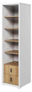 Minot Kids Wooden Bookcase 4 Shelves In Natural Hickory Oak