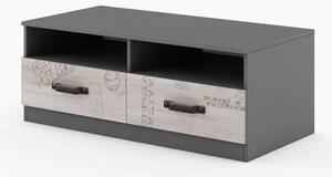 Sault Kids Wooden TV Stand With 2 Drawers In Graphite