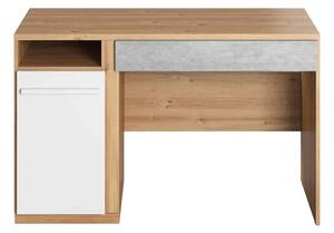 Peoria Kids Computer Desk With 1 Door 1 Drawer In Nash Oak