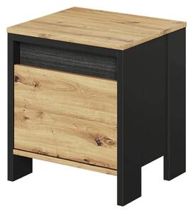 Swift Kids Bedside Cabinet 1 Drawer In Artisan Oak And LED