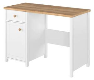 Sevilla Kids Computer Desk With 1 Door 1 Drawer In Matt White