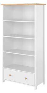 Sevilla Kids Wooden Bookcase With 3 Shelves In Matt White