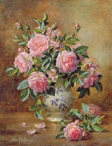 Albert Williams - Fine Art Print A Medley of Pink Roses, (30 x 40 cm)