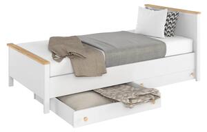 Sevilla Kids Single Bed With Mattress And Drawer In Matt White