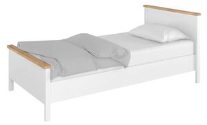 Sevilla Kids Wooden Single Bed With Mattress In Matt White