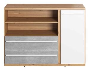 Peoria Kids Sideboard 1 Door 2 Drawers In Matt White