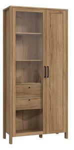 Mahon Wooden Display Cabinet With 2 Doors In Waterford Oak