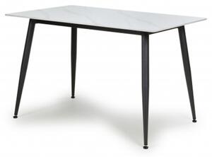 Modico Wooden Rectangular Dining Table In White And Black