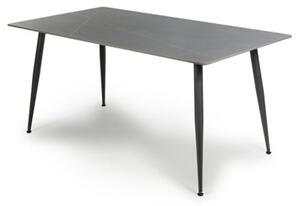 Modico Wooden Large Rectangular Dining Table In Grey And Black