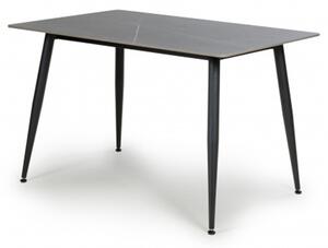 Modico Wooden Small Rectangular Dining Table In Grey And Black