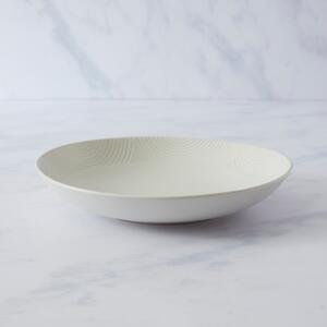 Curves Stoneware Pasta Bowl White